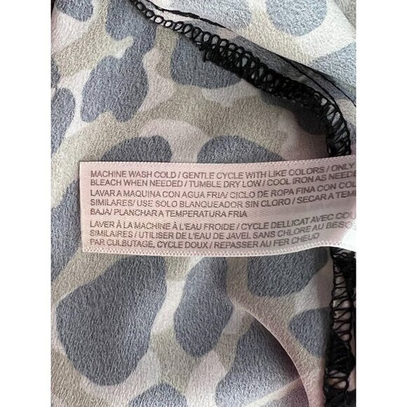 Eloquii Plus Size Blouse Size 20‎ Animal Print Ruched L/S V-Neck Casual Work - Picture 9 of 15